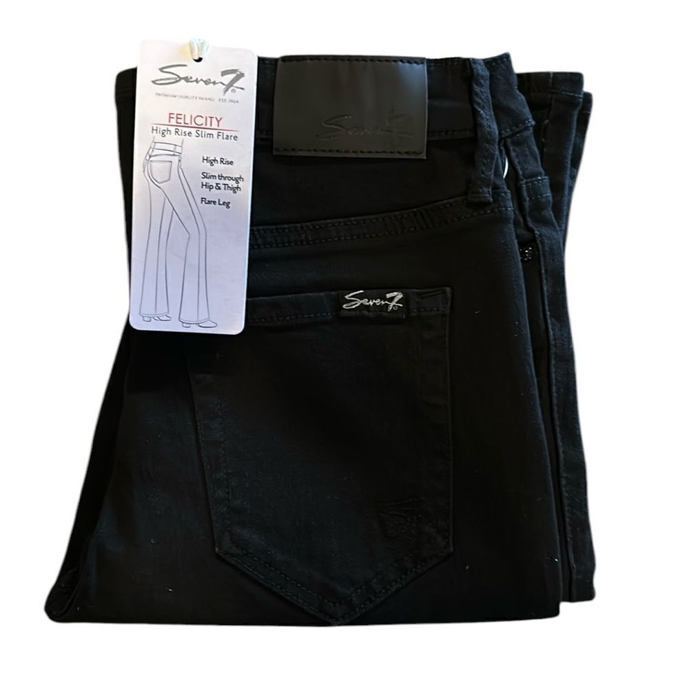 NEW Seven7 Felicity Black High Rise Slim Flare Jeans